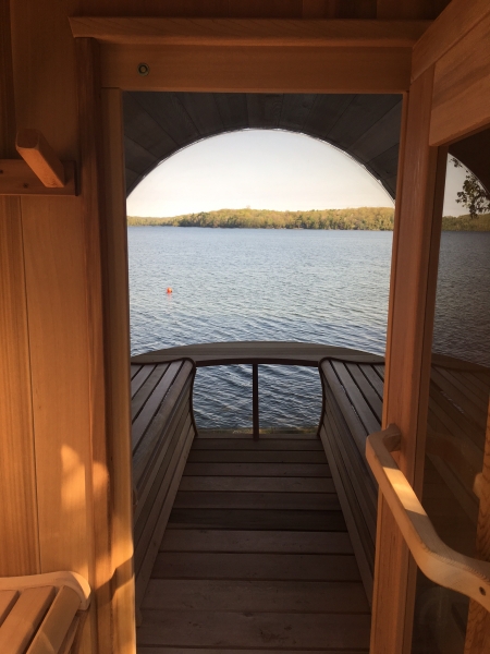 84" x 8' Panoramic View Barrel Sauna - Image 3