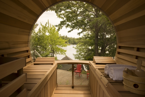 84" x 8' Panoramic View Barrel Sauna - Image 8