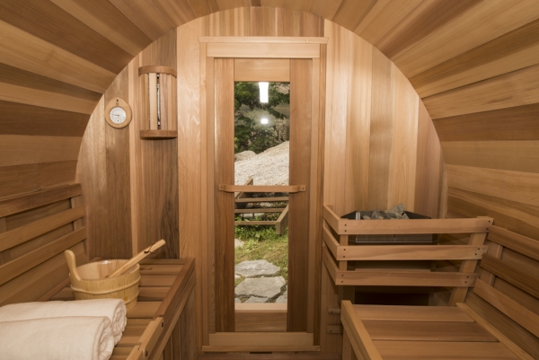 84" x 8' Panoramic View Barrel Sauna - Image 10