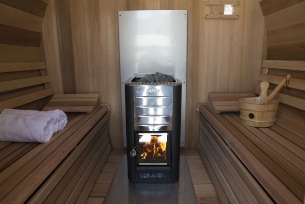 Clear Red Cedar Barrel Sauna 6x8 - Image 4