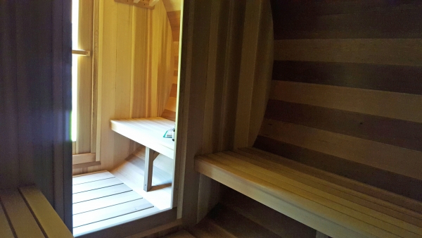 Clear Red Cedar Barrel Sauna 7x7 - Image 7