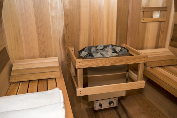 Clear Red Cedar Barrel Sauna 7x7 - Image 8