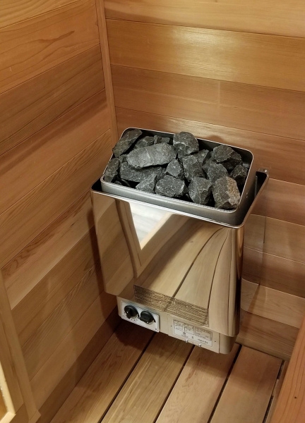 Knotty Red Cedar Barrel Sauna 7x6 - Image 3