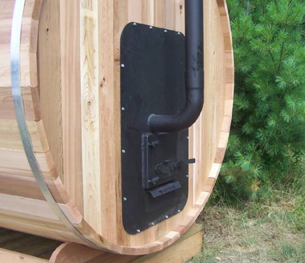 Clear Red Cedar Barrel Sauna 6x8 - Image 8